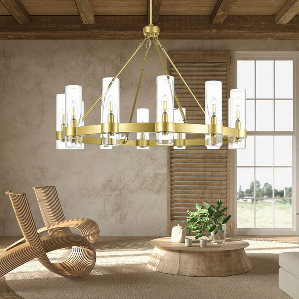 Esme Farmhouse Glass Chandelier Modern  Luxury Marble Base Table Lamp - Zynella
