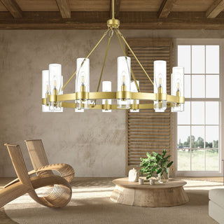 Esme Farmhouse Glass Chandelier Modern  Luxury Marble Base Table Lamp