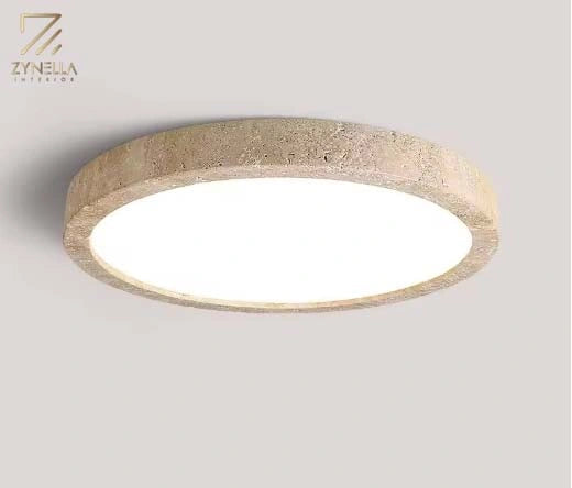Ellipse Stone Travertine Modern Ceiling Lights