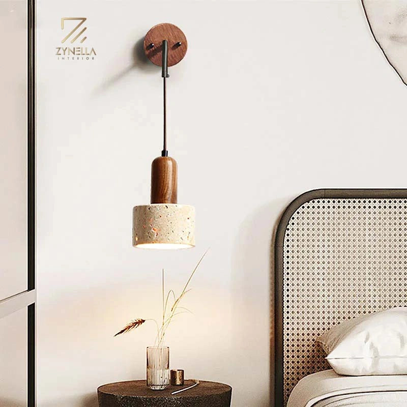 Isla Glow Travertine Wall Lamp