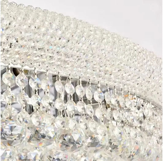 Zynella Luxury Round Crystal LED Pendant Chandelier