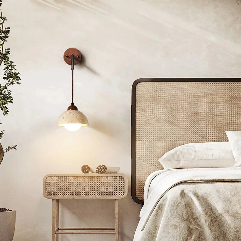 Isla Glow Travertine Wall Lamp