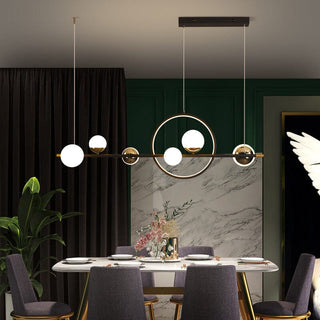 Marta Linear Chandelier Modern  Scandinavian Wooden Accent Light