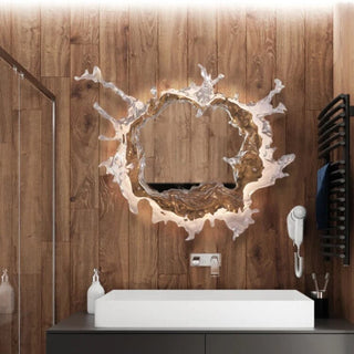 Water Splash LED Mirror Refined Modern  Sleek Linear Suspension Light