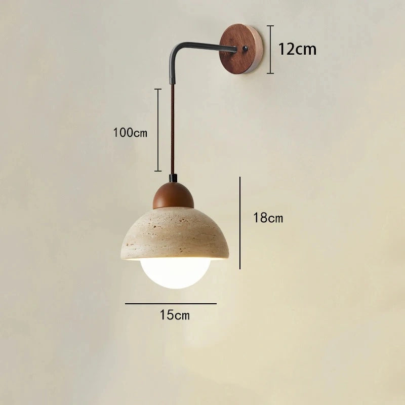 Isla Glow Travertine Wall Lamp