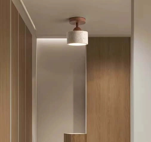 Ellipse Stone Travertine Modern Ceiling Lights