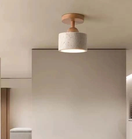 Ellipse Stone Travertine Modern Ceiling Lights