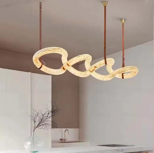 Zynella Alabaster Marble Pendant Chandelier