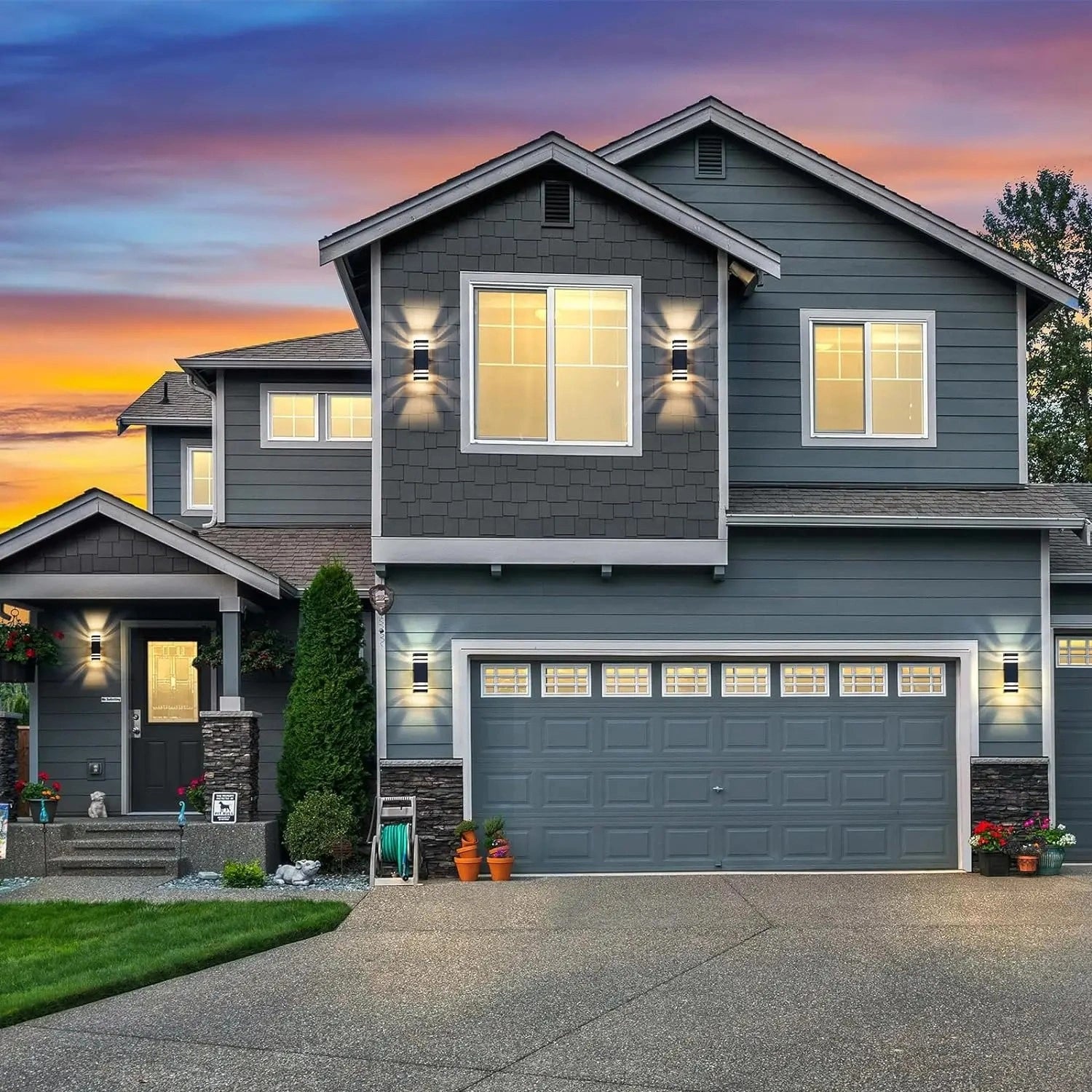 Beacon Dual-Head Outdoor Wall Light