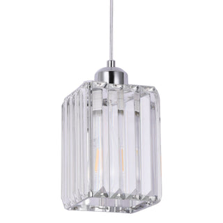 Modern Crystal Glass Pendant Light Modern  Sleek Linear Suspension Light