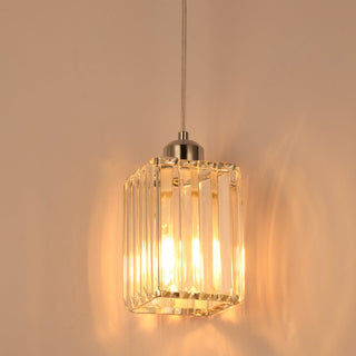 Modern Crystal Glass Pendant Light Modern  Sleek Linear Suspension Light