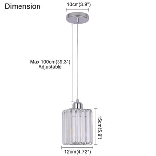 Modern Crystal Glass Pendant Light Modern  Sleek Linear Suspension Light
