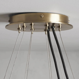 Jinnah 2-Tier Round Chandelier Modern  Sculptural Spiral LED Fixture