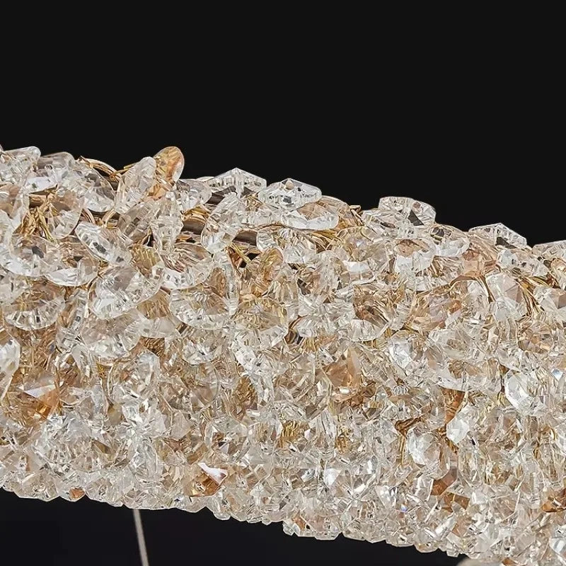 Zynella Nordic Silver & Gold Crystal Pendant Chandelier