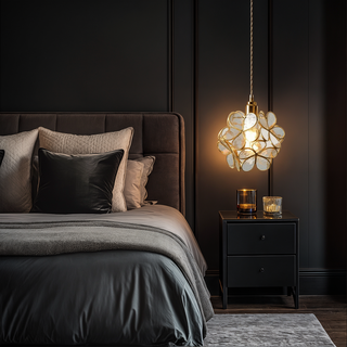 Zynella Flower Glass Pendant Modern  Minimalist Round Flush Mount