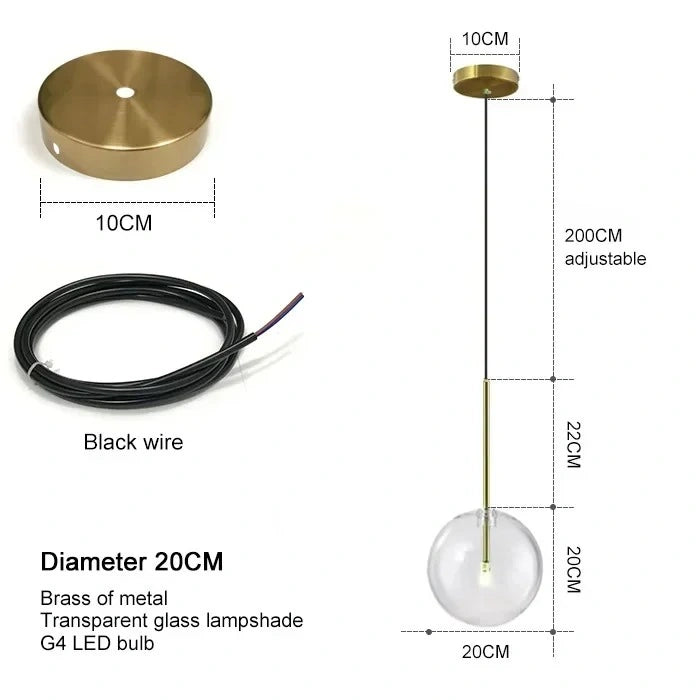 The Opal Globe Pendant Light