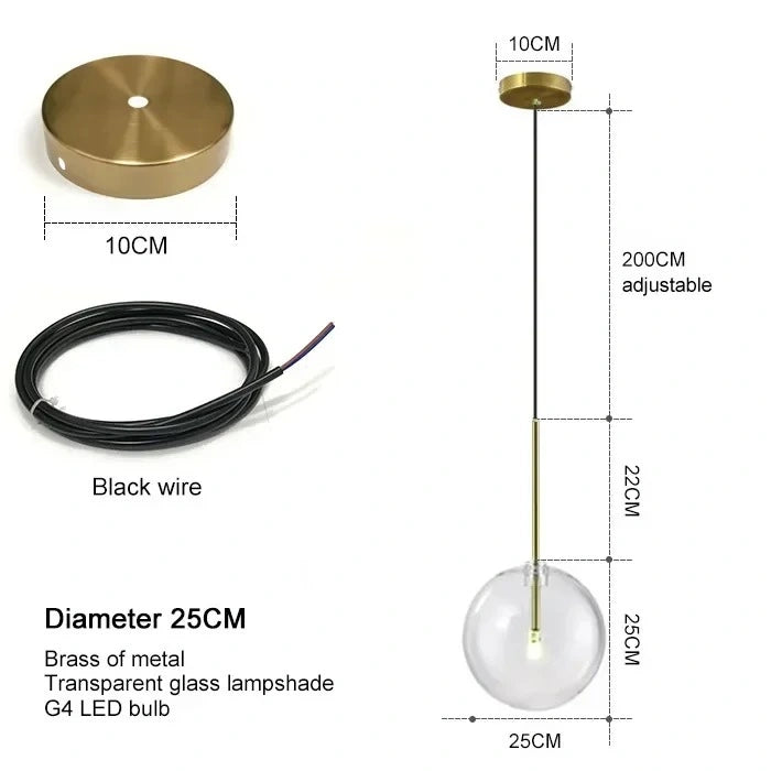 The Opal Globe Pendant Light