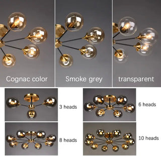 Jade Glass Ball Chandelier Modern  Timeless Lantern Style Wall Lamp