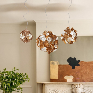 Winter Fern Artistic Tree Pendant Opulent Modern  Handcrafted Artisan Ceiling Light