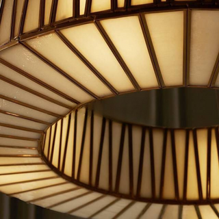 Jinnah 2-Tier Round Chandelier Modern  Sculptural Spiral LED Fixture