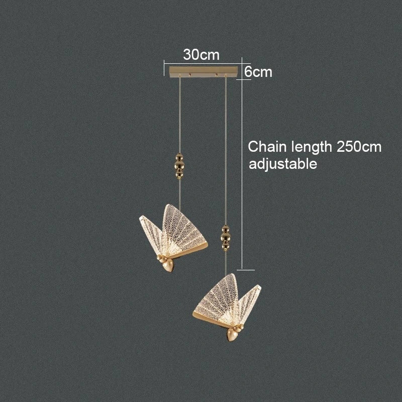 Zynella Colorful Acrylic Butterfly Pendant Light