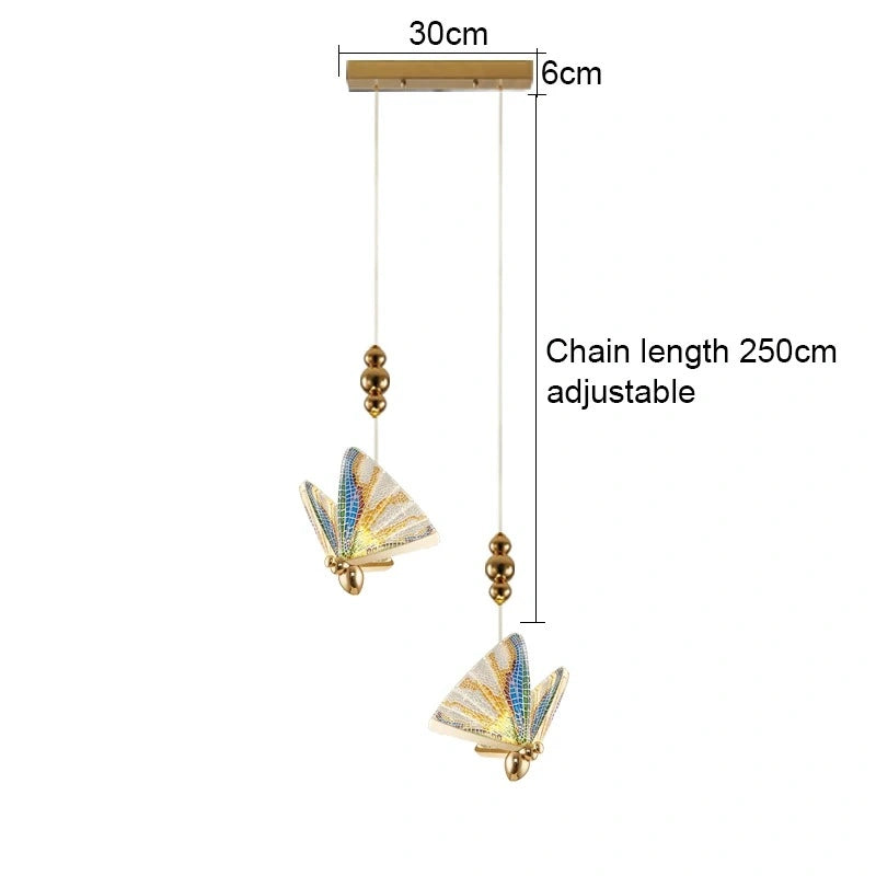Zynella Colorful Acrylic Butterfly Pendant Light
