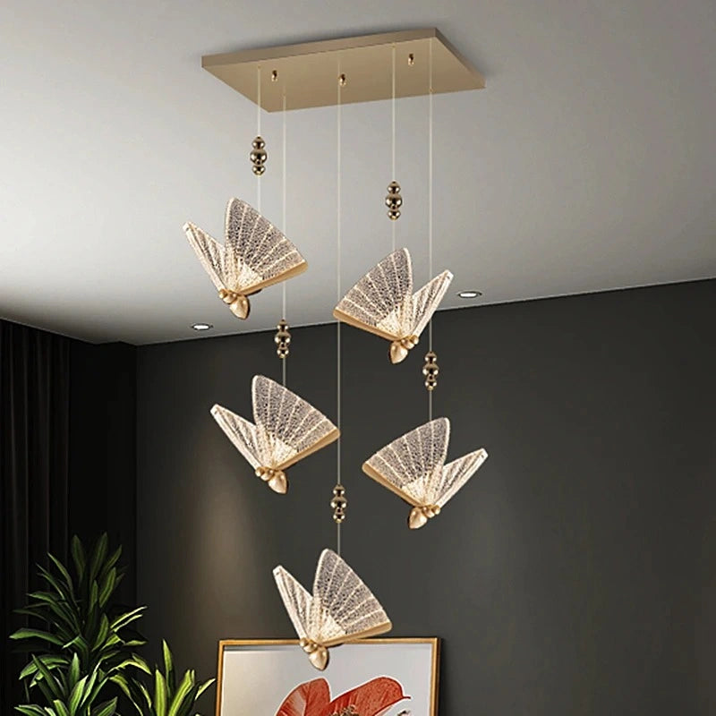 Zynella Colorful Acrylic Butterfly Pendant Light