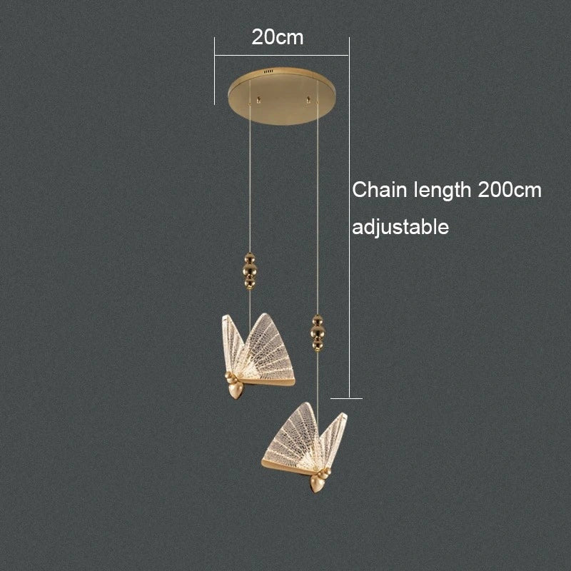 Zynella Colorful Acrylic Butterfly Pendant Light