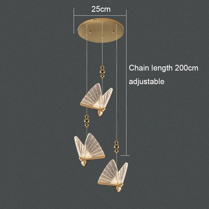 Zynella Colorful Acrylic Butterfly Pendant Light