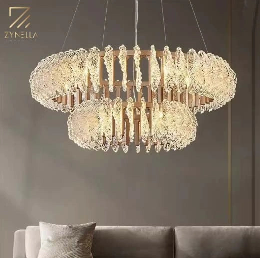 Zynella French Acrylic LED Pendant Chandelier