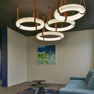 Wexford  Marble Ring Chandelier Premium Modern  Ultra Slim LED Panel Lighting
