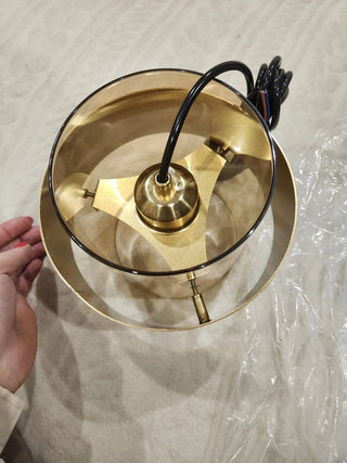 Carly Glass Pendants Modern  Ornate Antique Finish Fixture