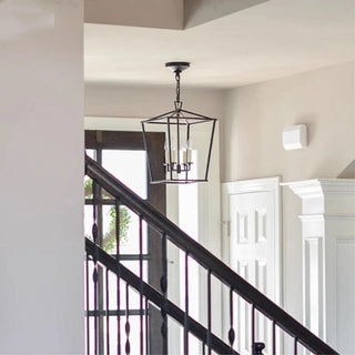Zynella Retro Candle Cage Pendant Refined Modern  Sculptural Spiral LED Fixture