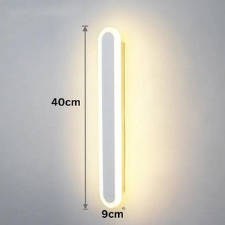 Alana Black Outdoor LED Strip Wall Lamp Modern  Contemporary Crystal Statement Fixture