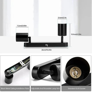 Luma Track Adjustable Spotlight Modern  Sculptural Spiral LED Fixture