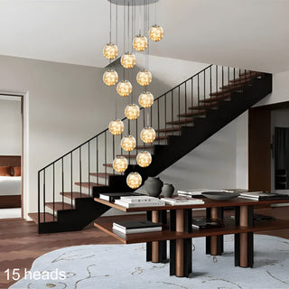 Bella Glass Ball Chandelier Modern  Elegant Teardrop LED Pendant