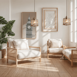 Amirino Glass Lights Modern  Classic Drum Shade Ceiling Light
