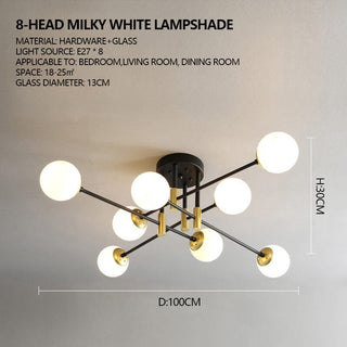 Elias Chandelier Modern  Chic Glass Globe Pendant