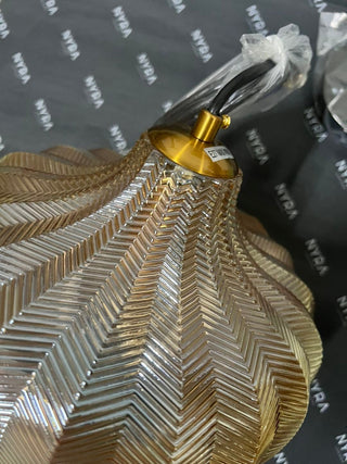 Mona Glass Pendant Lights Modern  Luxury Gold Frame Light Fitting