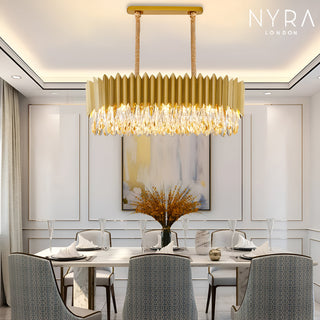 Serena Dining Chandelier Opulent Modern  Ultra Slim LED Panel Lighting