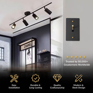 Retro Brass Panel Toggle Switch Luxurious Modern  Vintage Brass Accent Lighting