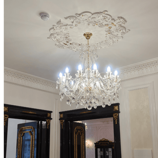 Imperial Crystal Chandelier Modern  Sculptural Spiral LED Fixture