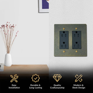 Zynella Wall Outlet Modern  Scandinavian Wooden Accent Light