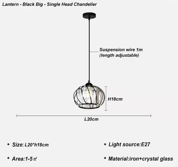 Maeve Ceiling Crystal Glass Lamps