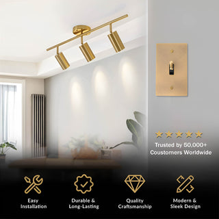 Retro Brass Panel Toggle Switch Luxurious Modern  Vintage Brass Accent Lighting