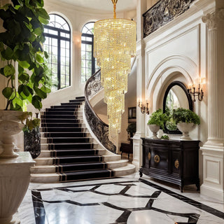 Glasgow Staircase Chandelier Modern  Art Deco Inspired Illumination