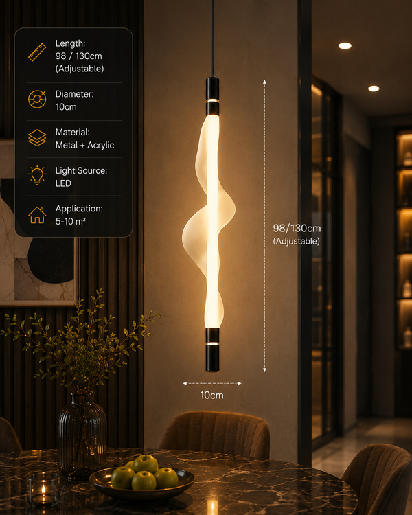Zynella Nordic Long Tubes LED Linear Pendant Light