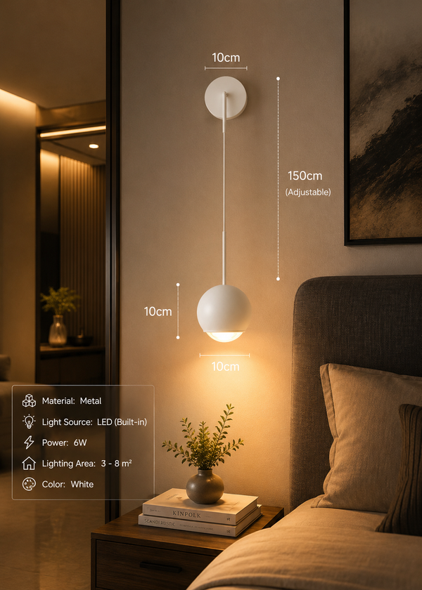 Zynella Modern Nordic LED Headboard Wall Light