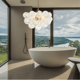 Zynella Bubble Chandelier Modern  Chic Glass Globe Pendant