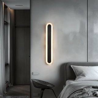 Alana Black Outdoor LED Strip Wall Lamp Modern  Contemporary Crystal Statement Fixture